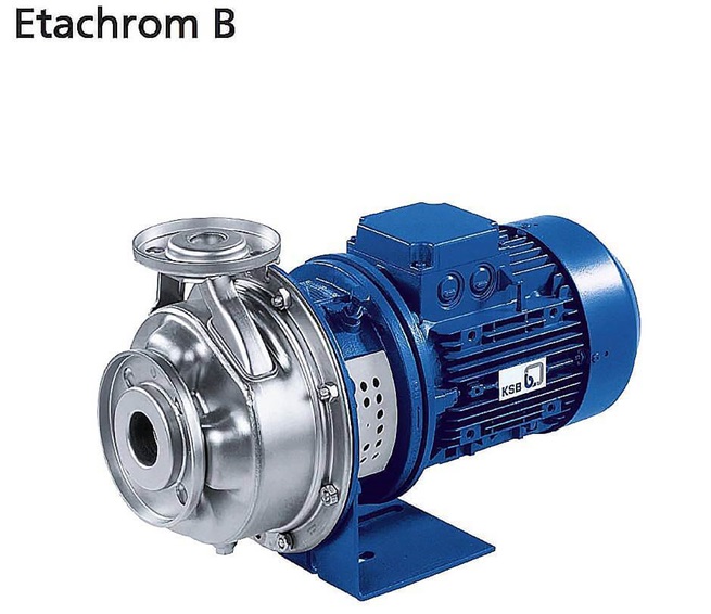 KSB Etachrom B horizontální, monoblokové, jednostupňové čerpadlo s kruhovým tělesem