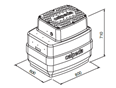 Calpeda GEO 230-GQV/ GQVM čerpací jímka pro přečerpávání splaškových vod – spouštěcí zařízení
