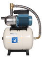Calpeda waterworks with E-NGXM stainless steel pump and GWS pressure vessel
