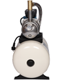 Calpeda waterworks with E-NGXM stainless steel pump and GWS pressure vessel