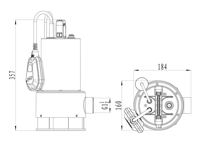 LEO AKS-SW garden submersible sump pump