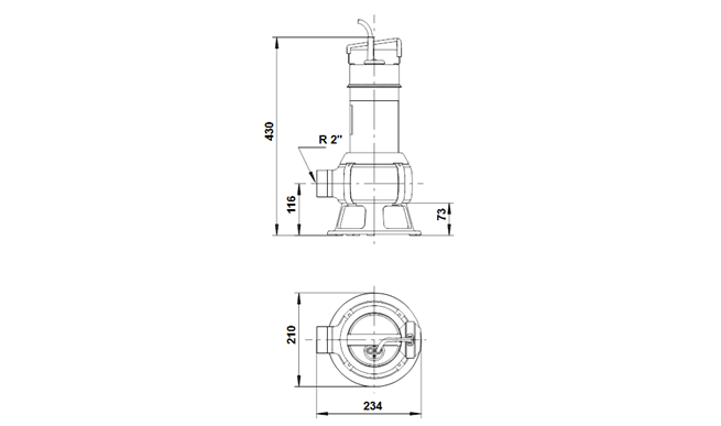 Grundfos UNILIFT AP 35B.50.06.A1V 230V 1,0kW 10m kabel, plovák