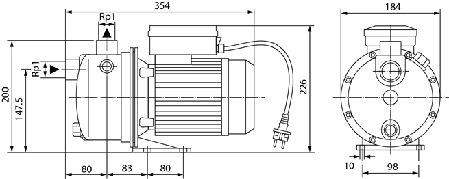WILO WJ 202 X EM 0,55кВт 230В