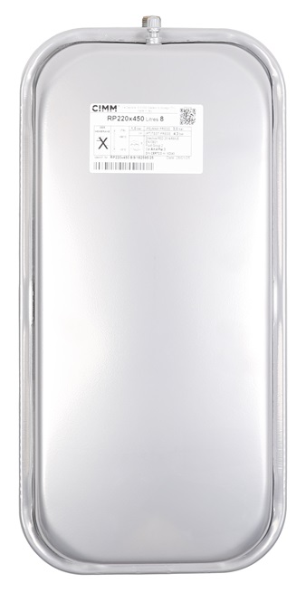 CIMM RP220/450 8l 3bar expansion tank flat, gray  