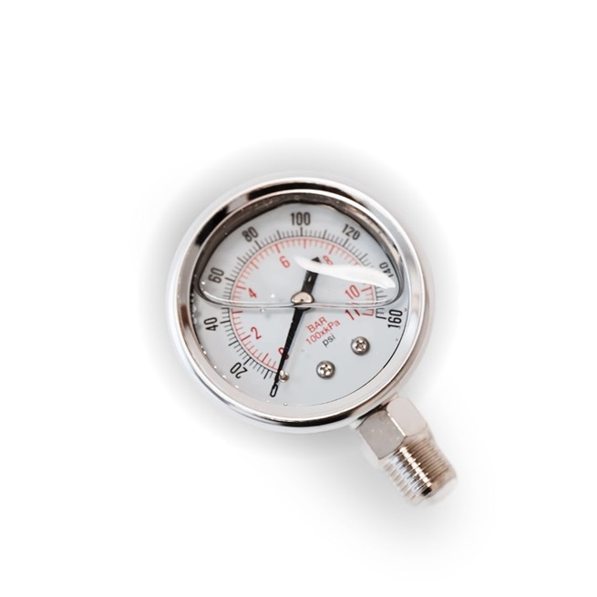 Glycerine manometer 0-10bar dia.50mm bottom connection 