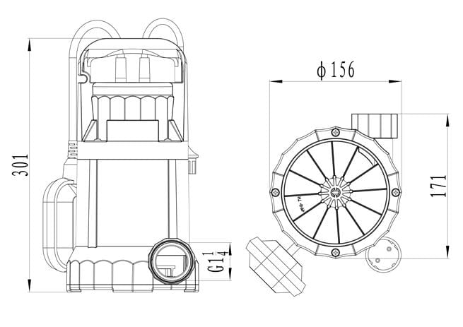 LEO XKS-610P 230V ponorné čerpadlo