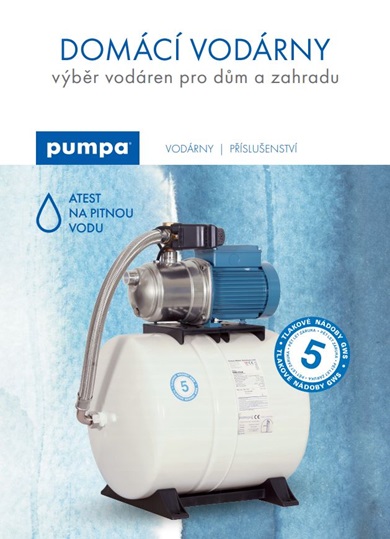 Titulní stránka katalog PUMPA domácí vodárny.